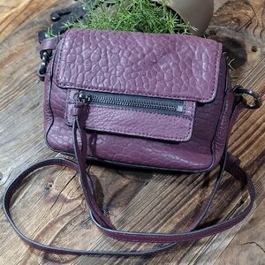 Vince Camuto Black Cherry Leather Crossbody